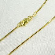14k Solid Yellow Gold Snake Necklace